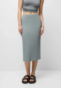 PULL & BEAR Midi - Kokerrok - Blue Grey