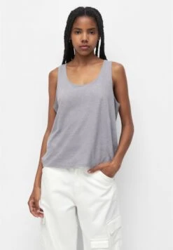 PULL & BEAR Rustic Strappy - Top - Light Grey