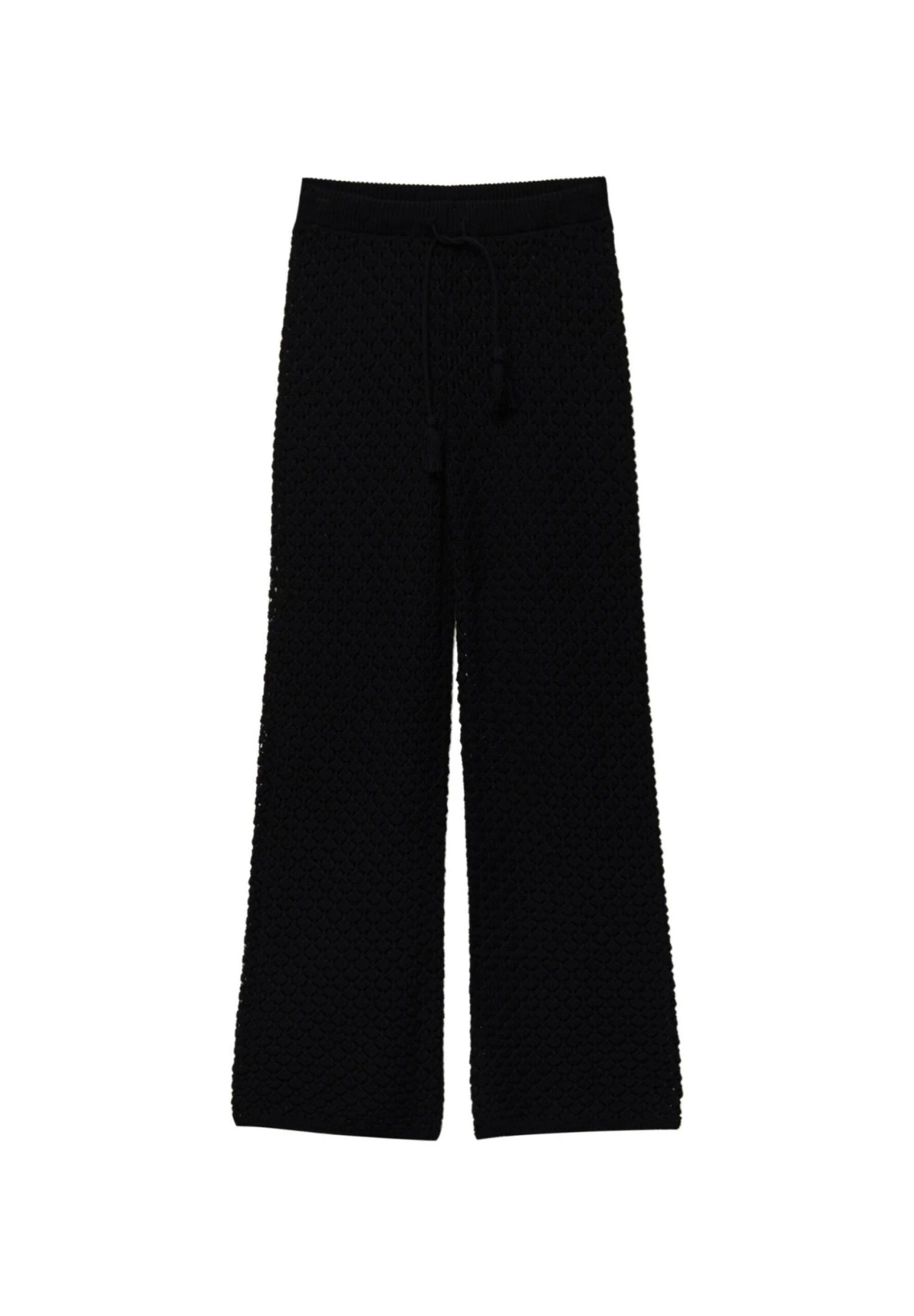 PULL & BEAR Open With Tassels - Broek - Black - Afbeelding 5