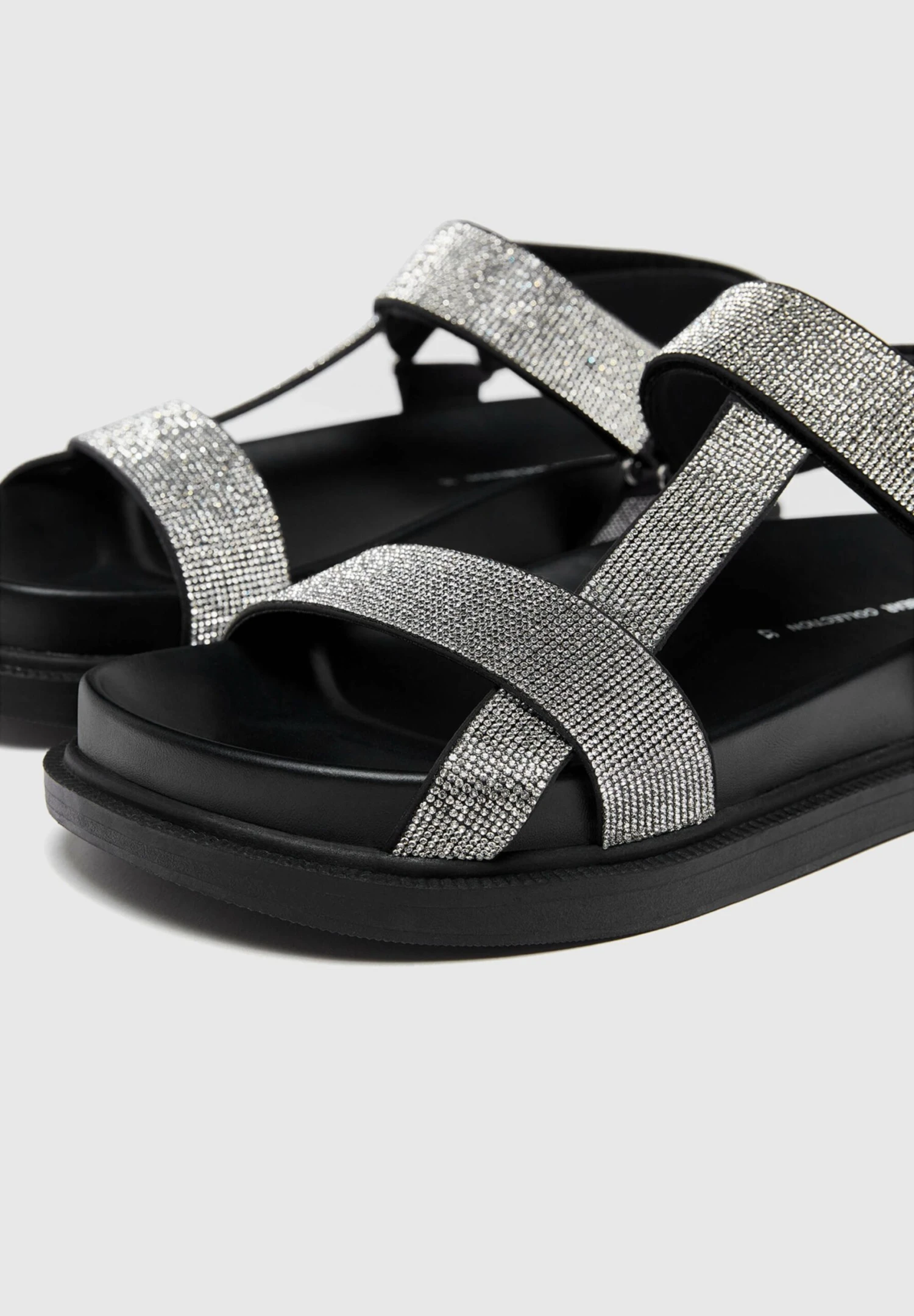 PULL & BEAR With Rhinestones - Sandalen Met Plateauzool - Black - Afbeelding 5