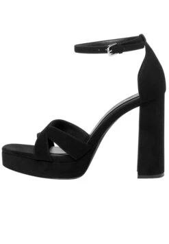 PULL & BEAR Sandalen Met Plateauzool - Black