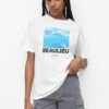 PULL & BEAR Beaulieu License - T-Shirt Print - White