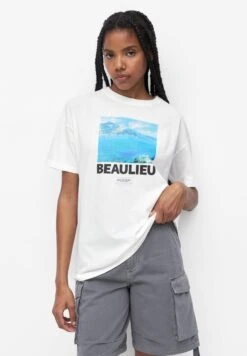 PULL & BEAR Beaulieu License - T-Shirt Print - White