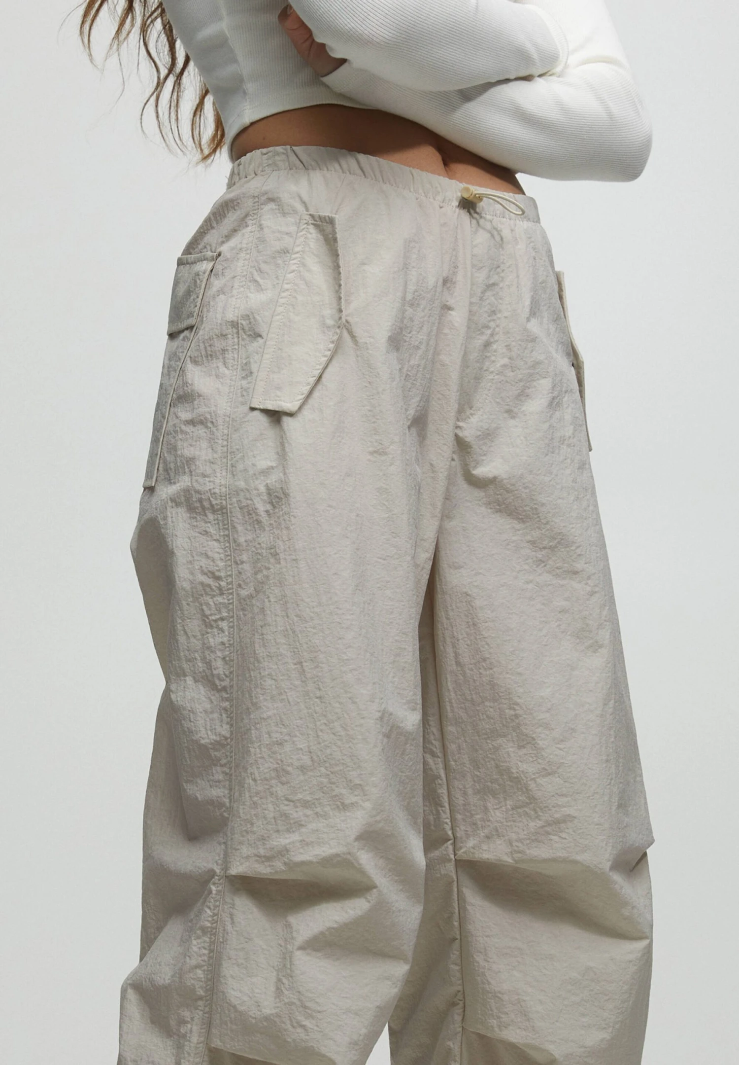 PULL & BEAR Parachute- Broek - Beige - Afbeelding 5