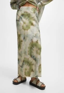 PULL & BEAR Basic Print Long - Maxirok - Green