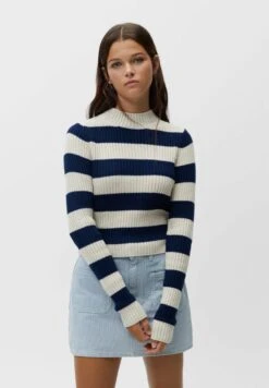 PULL & BEAR With Mock Neck Collar - Trui - Mottled Beige