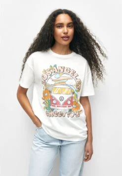 PULL & BEAR Volkswagen Caravan - T-Shirt Print - White