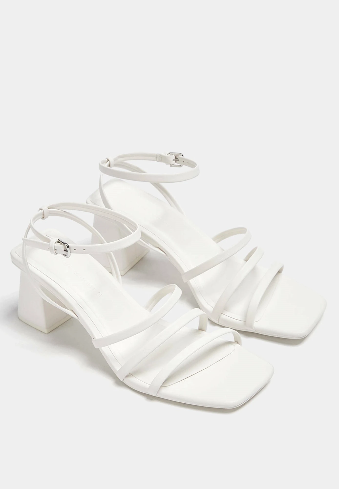PULL & BEAR Strappy Heeled - Sandalen - White - Afbeelding 2