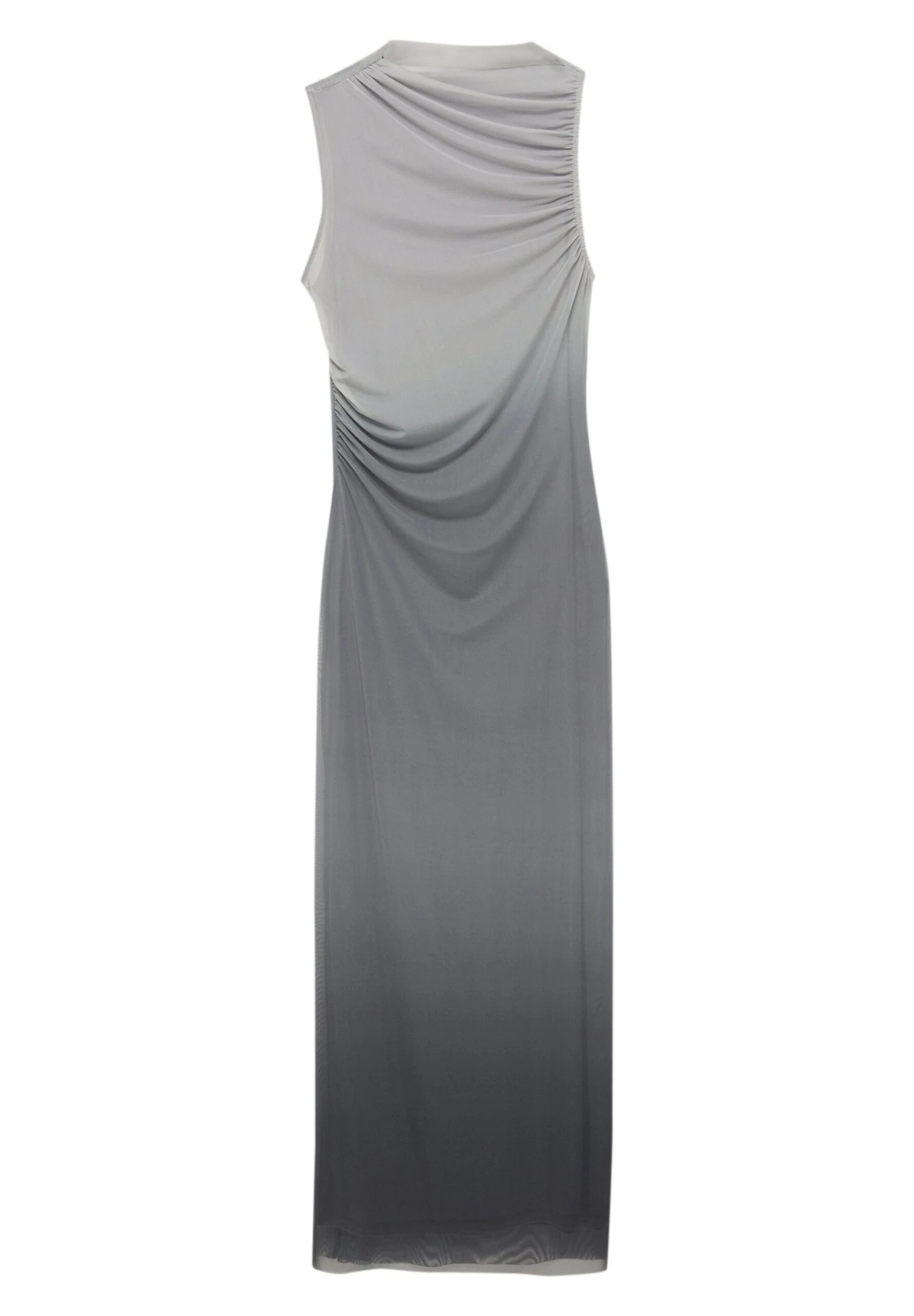 PULL & BEAR Gathered Tie-Dye With Asymmetric Hem - Maxi-Jurk - Grey - Afbeelding 5