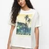 PULL & BEAR Short Sleeve With Photo - T-Shirt Print - White
