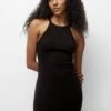 PULL & BEAR Short Halter- Gebreide Jurk - Black