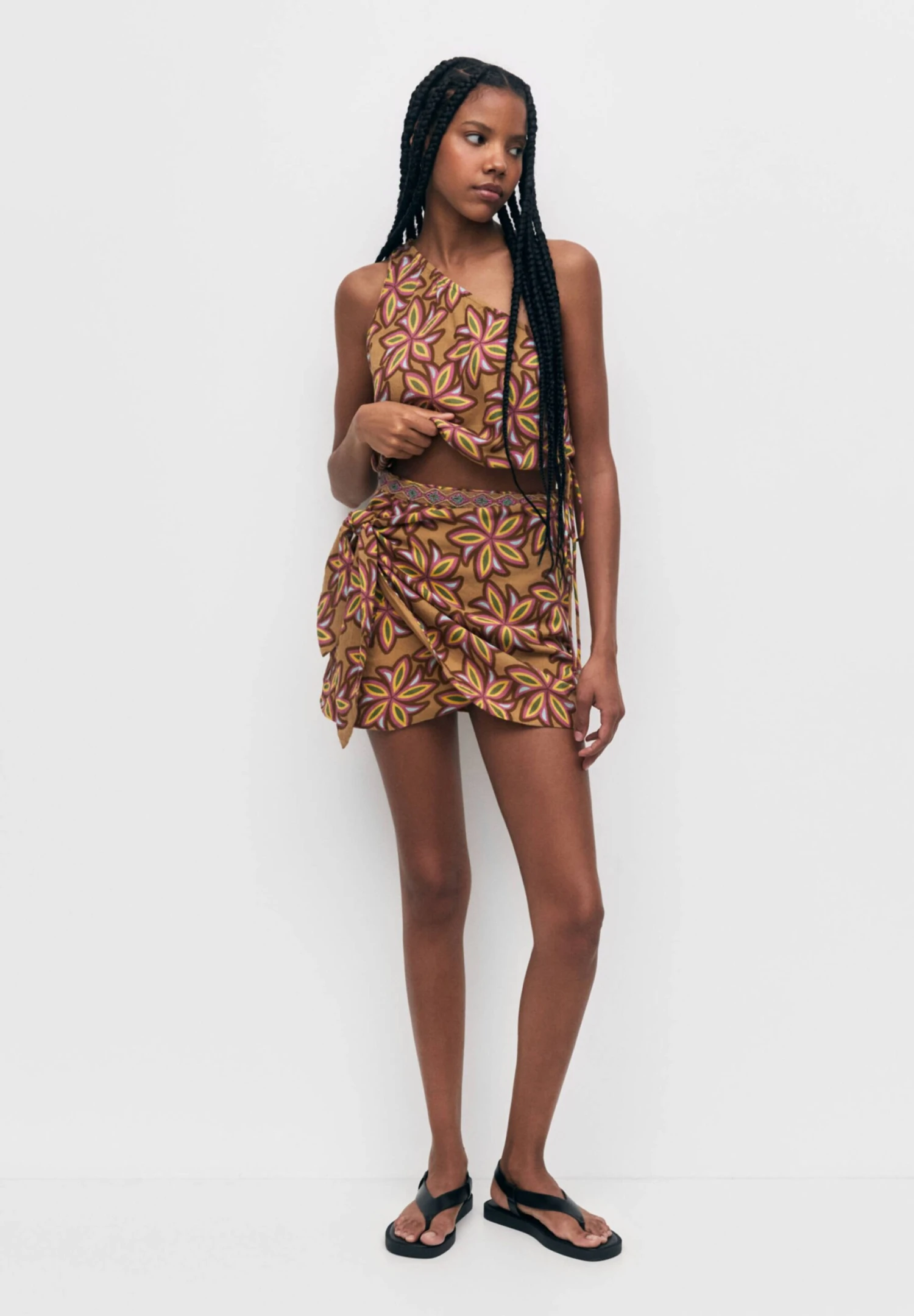 PULL & BEAR Floral - A-Lijn Rok - Multicoloured - Afbeelding 2