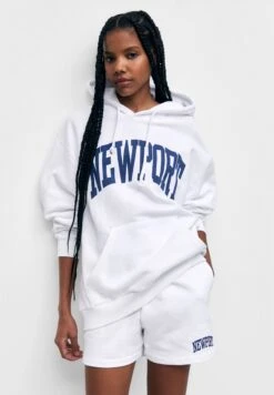 PULL & BEAR Newport Varsity - Hoodie - White