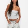 PULL & BEAR Bandeau - Top - Light Grey