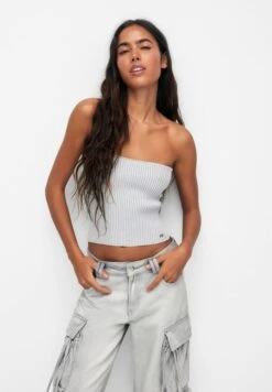 PULL & BEAR Bandeau - Top - Light Grey