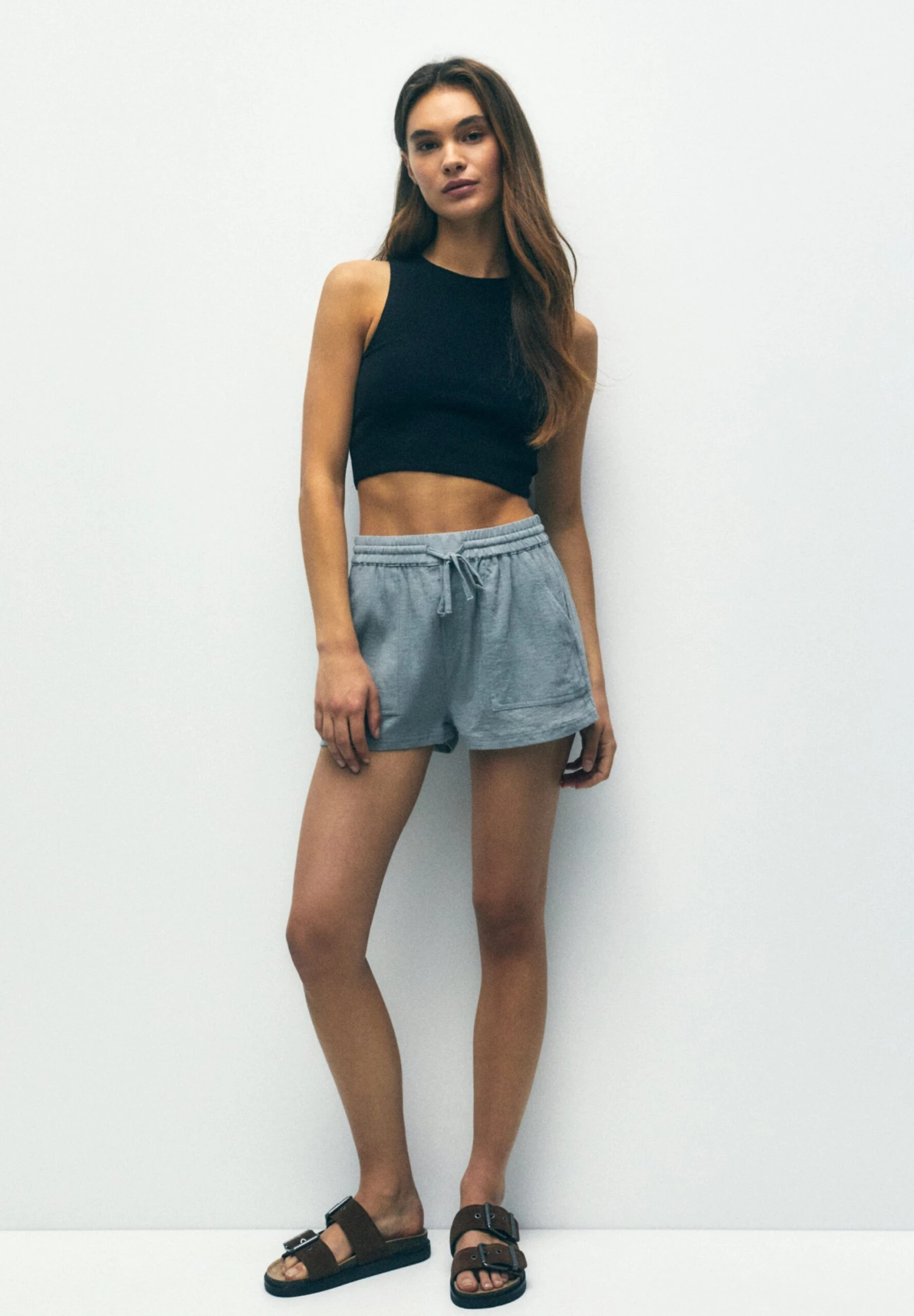 PULL & BEAR Flowing With Pockets - Shorts - Grey - Afbeelding 5