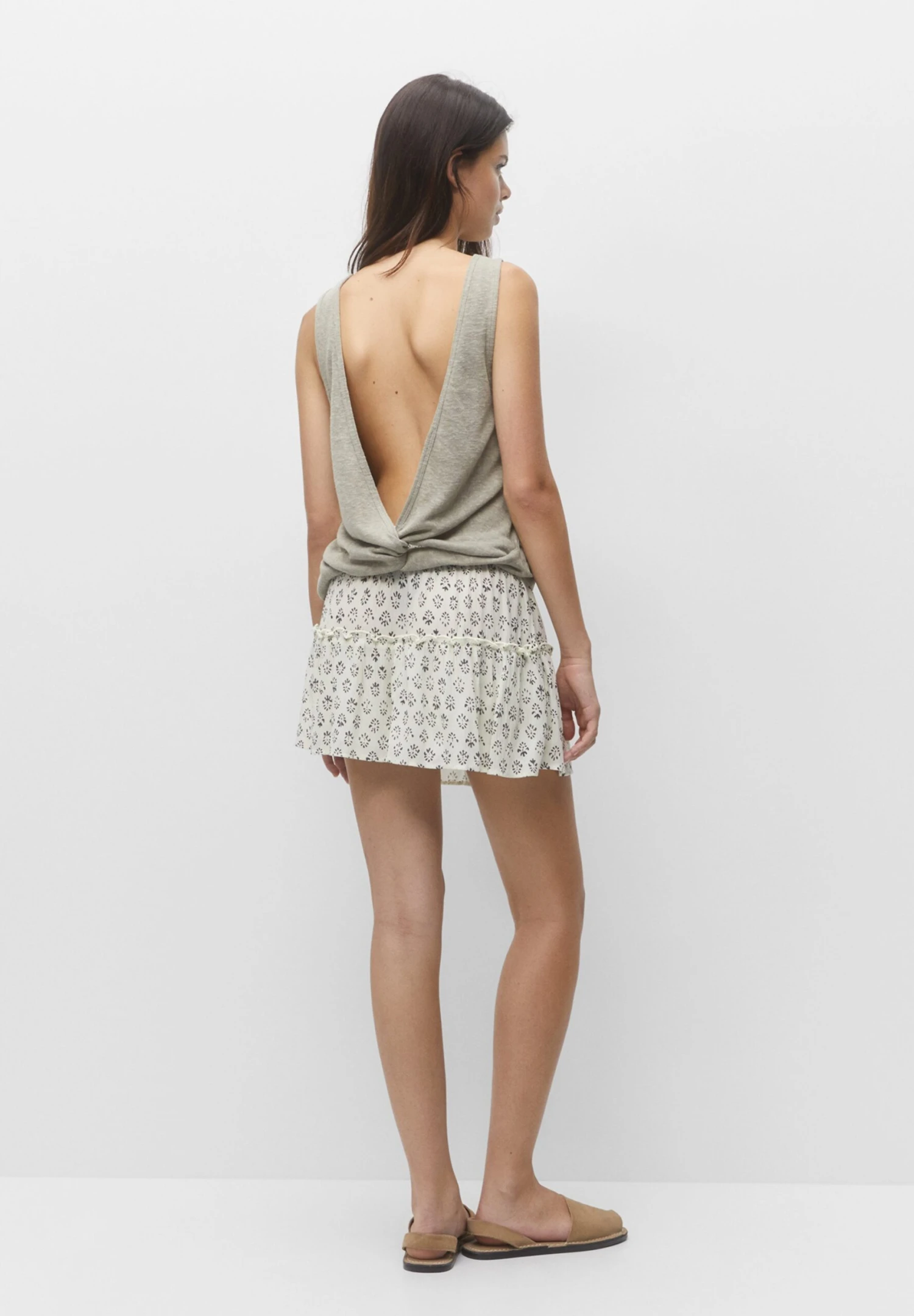 PULL & BEAR Printed - Minirok - White - Afbeelding 3