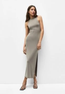 PULL & BEAR Sleeveless Cut-Out - Maxi-Jurk - Ochre
