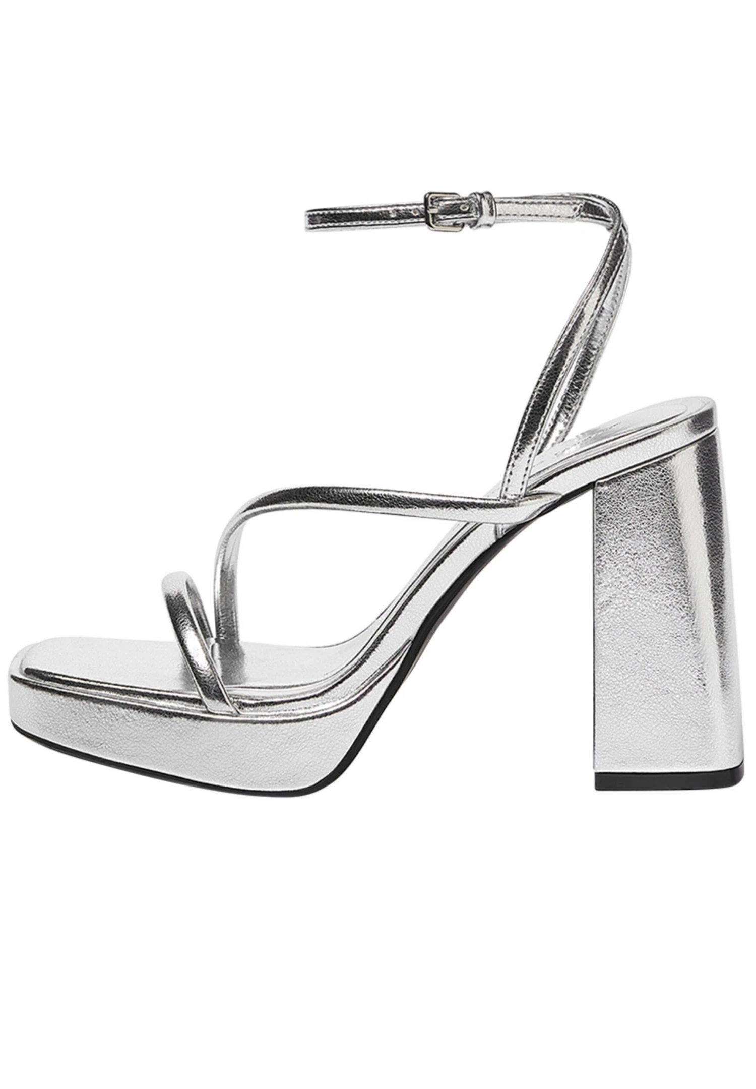 PULL & BEAR Sandalen Met Plateauzool - Silver Coloured - Afbeelding 2