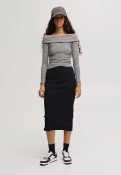 PULL & BEAR Kokerrok - Mottled Black