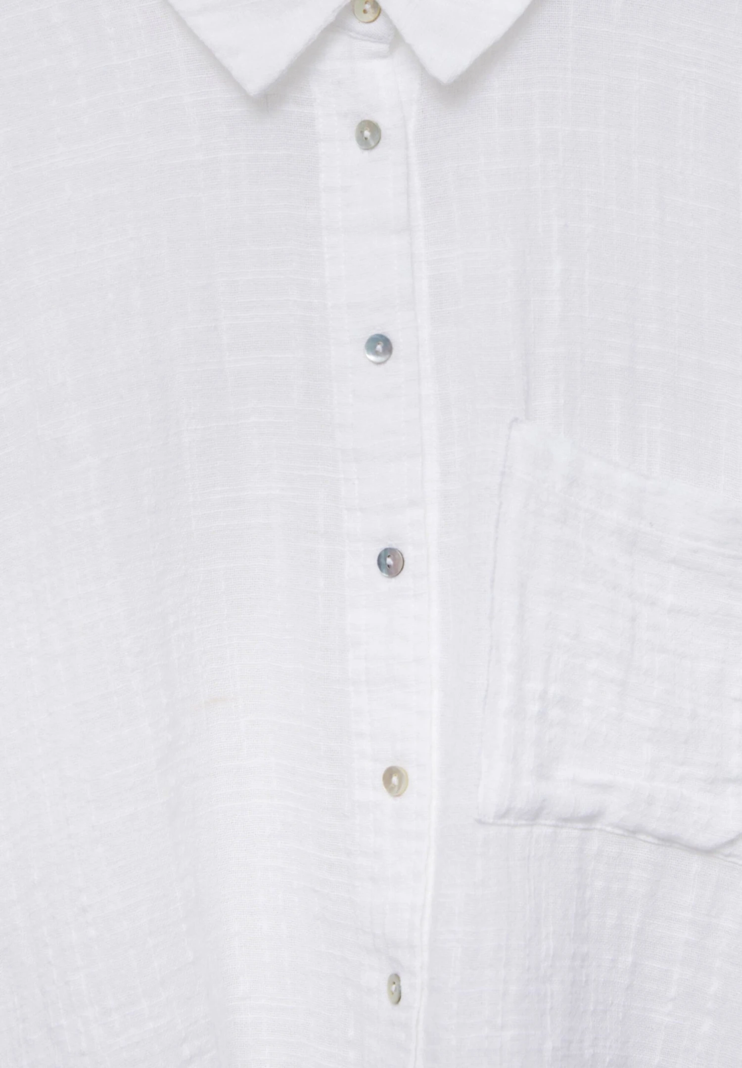 PULL & BEAR Cropped Short Sleeve - Overhemdblouse - White - Afbeelding 6