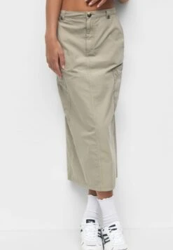 PULL & BEAR With An Elastic Waistband - Maxirok - Stone