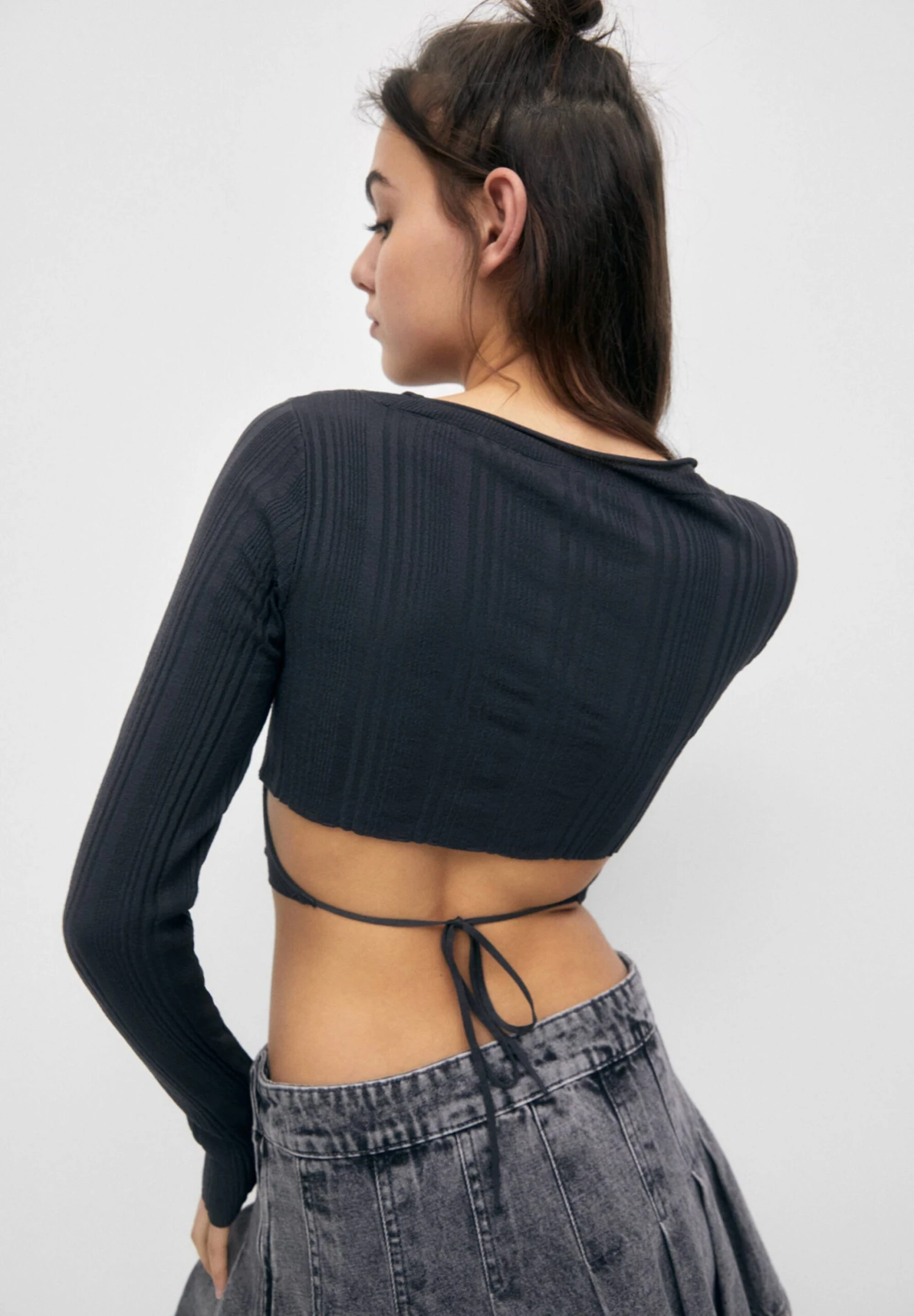 PULL & BEAR With Bow - Trui - Grey - Afbeelding 4