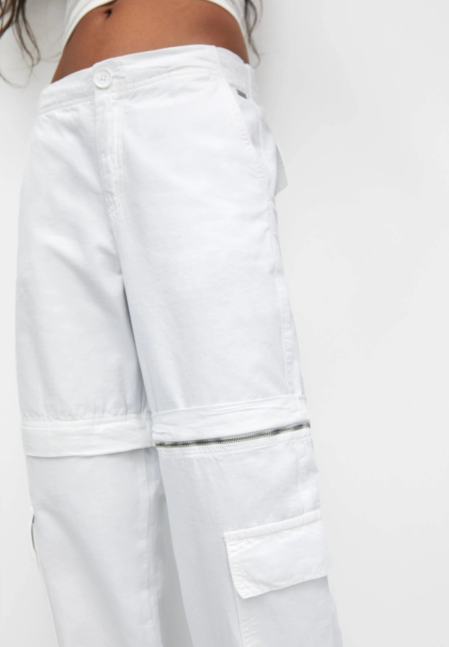 PULL & BEAR Detachable - Cargobroek - White - Afbeelding 4