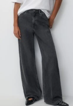 PULL & BEAR Wide-Leg - Relaxed Fit Jeans - Grey