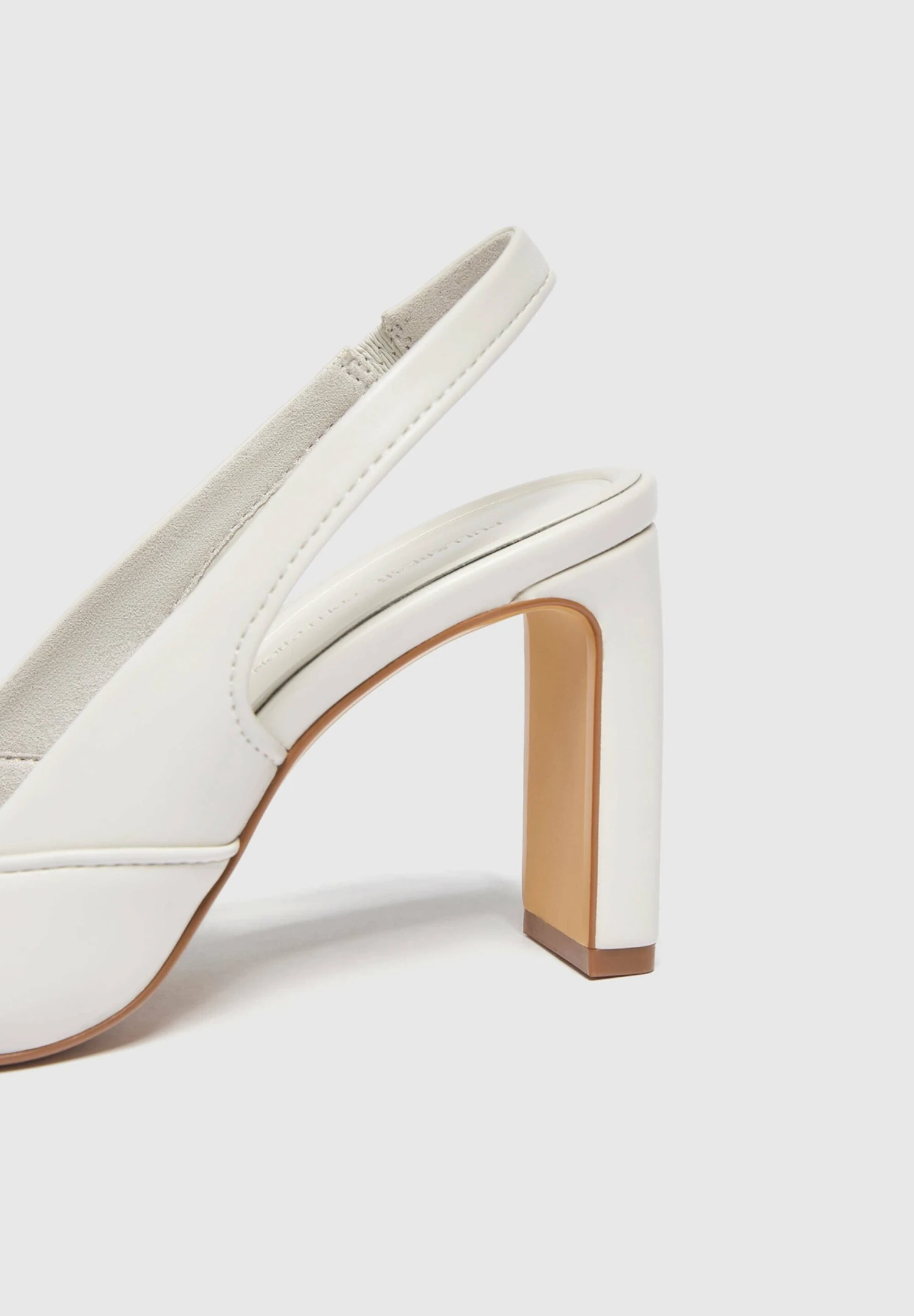 PULL & BEAR Heeled Slingback- Hoge Hakken - White - Afbeelding 6