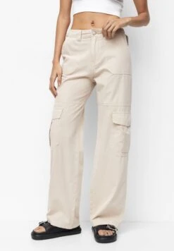 PULL & BEAR Adjustable Waist - Cargobroek - Beige