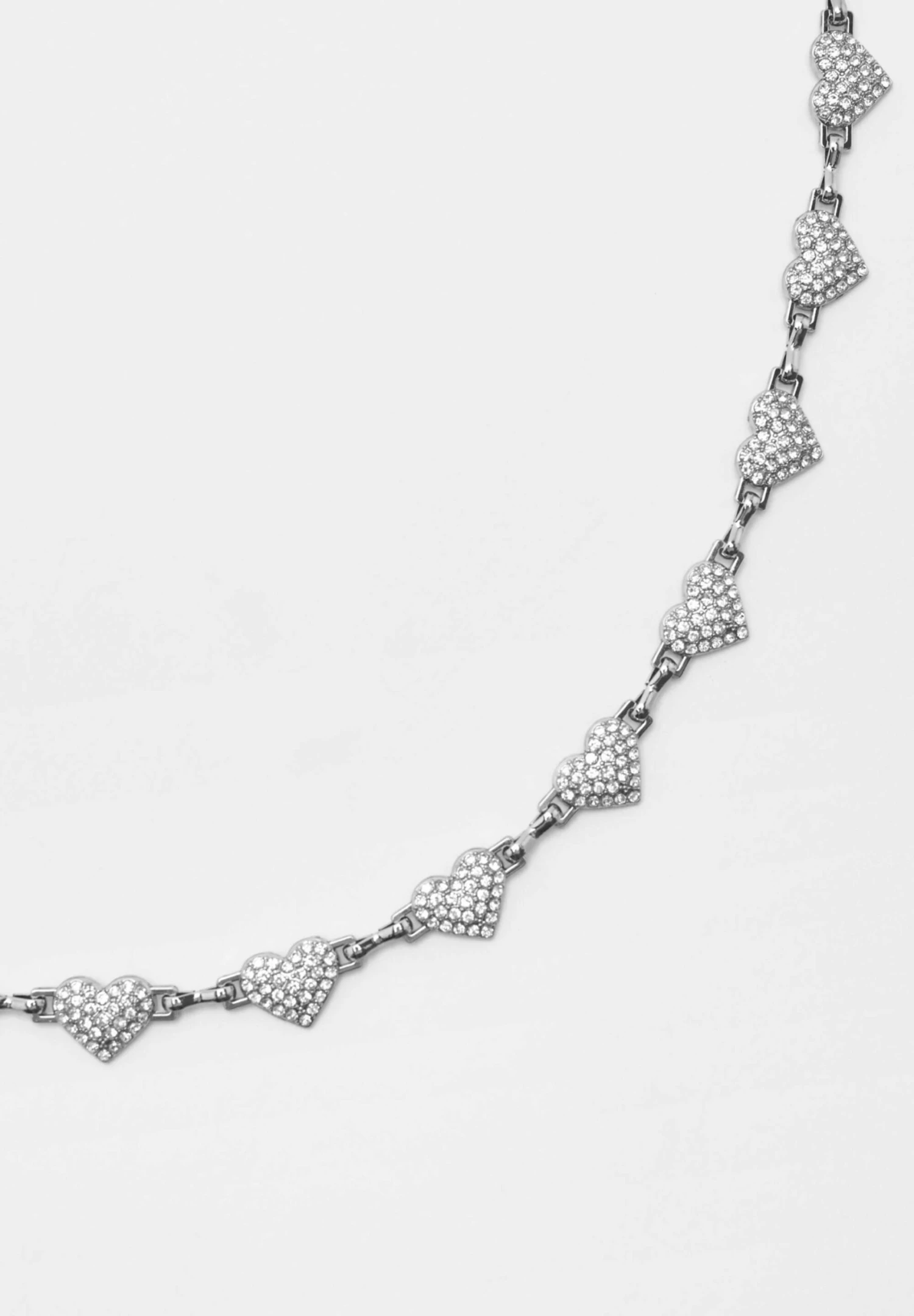 PULL & BEAR Heart Link- Riem - Silver Coloured - Afbeelding 5