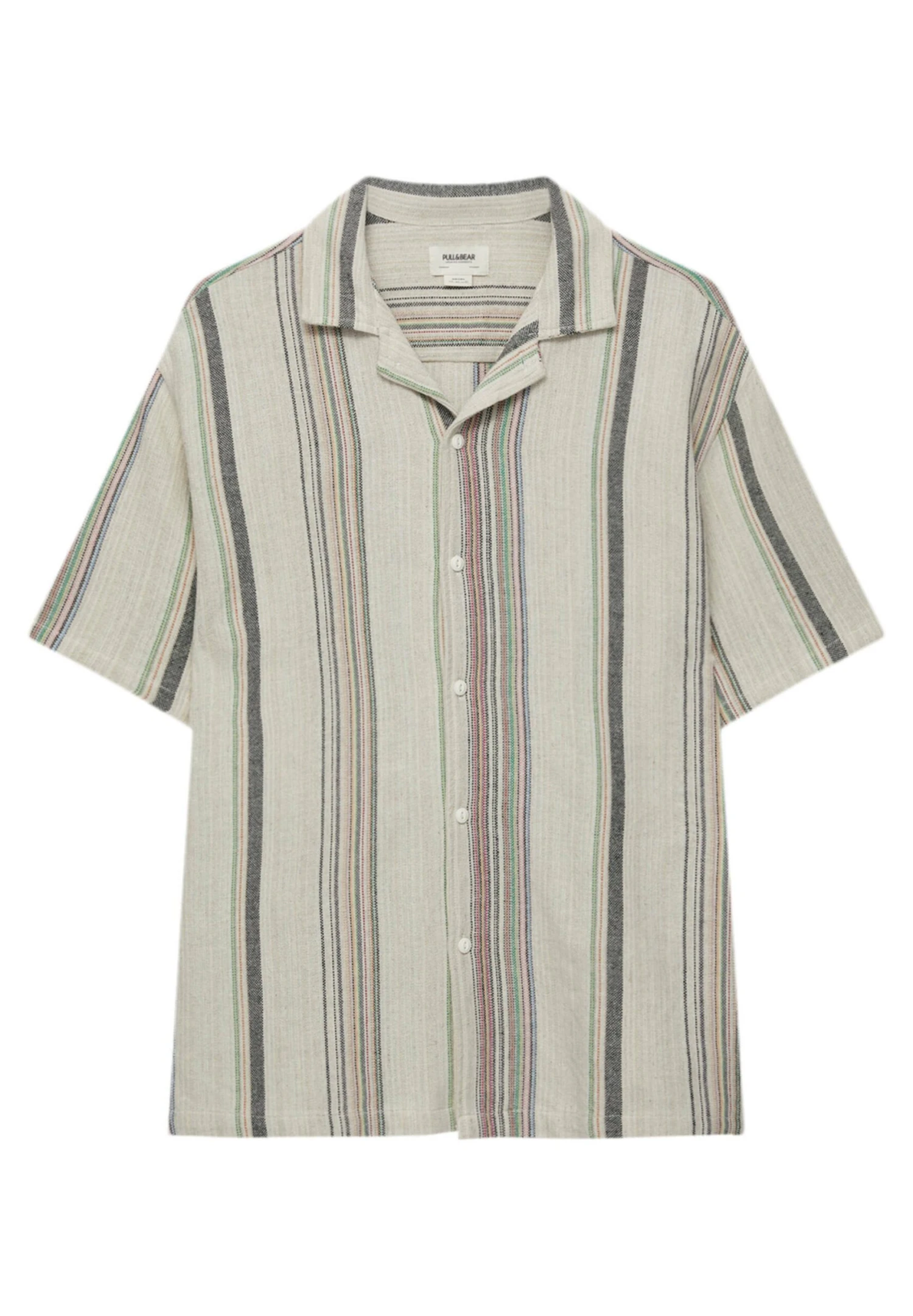 PULL & BEAR Short Sleeve Rustic - Overhemd - Beige - Afbeelding 8