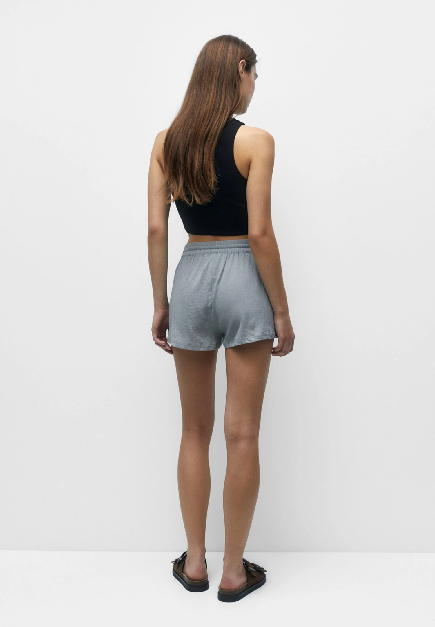 PULL & BEAR Flowing With Pockets - Shorts - Grey - Afbeelding 3