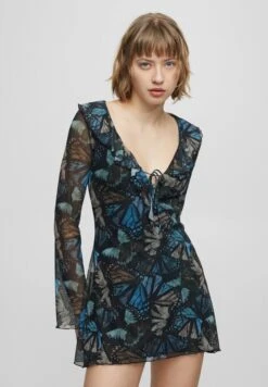 PULL & BEAR Mini With Butterflies - Jurk - Multi Coloured