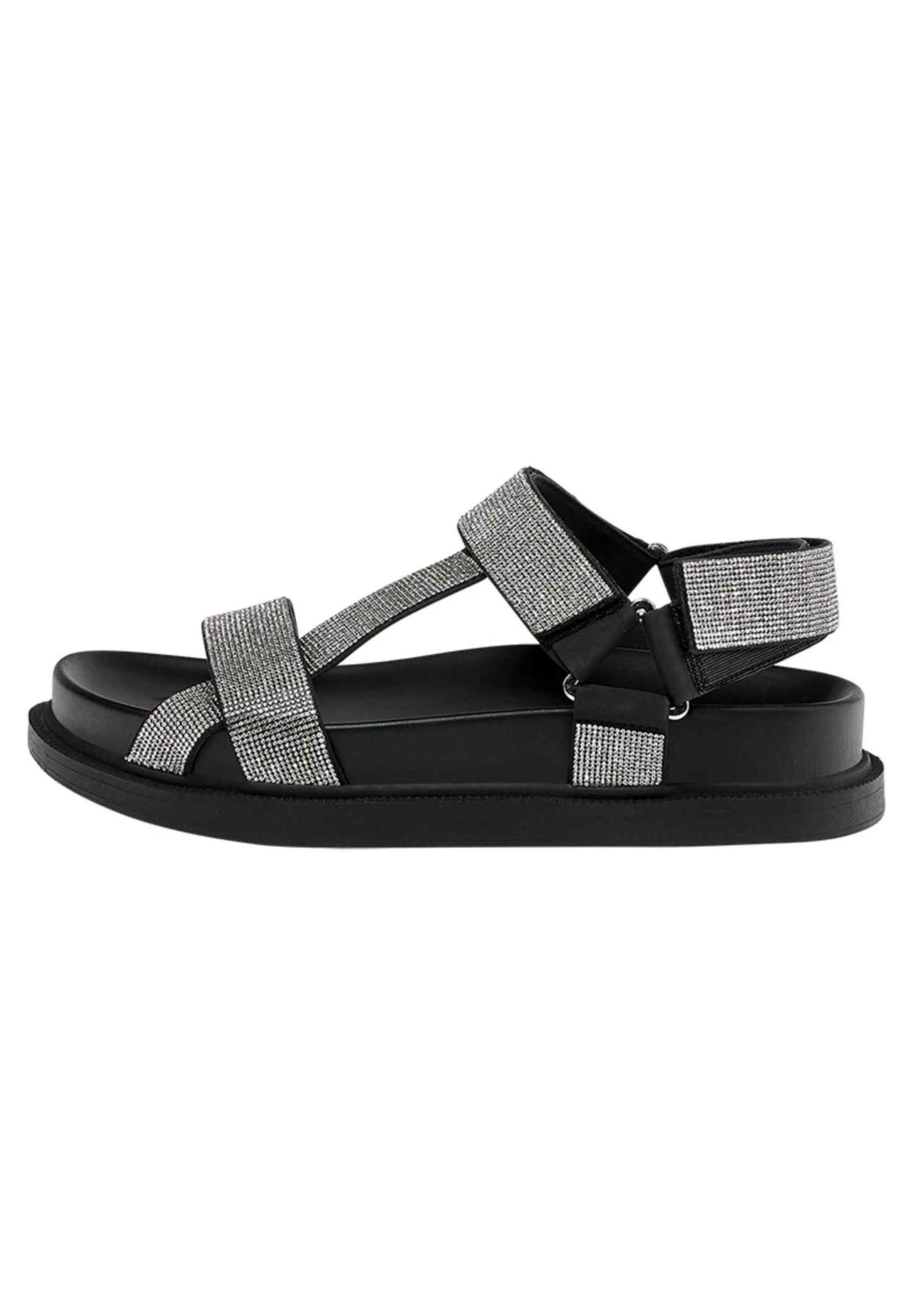 PULL & BEAR With Rhinestones - Sandalen Met Plateauzool - Black - Afbeelding 2