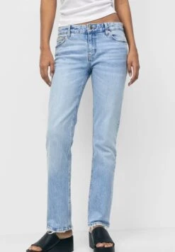 PULL & BEAR Low-Waist - Slim Fit Jeans - Stone Blue Denim