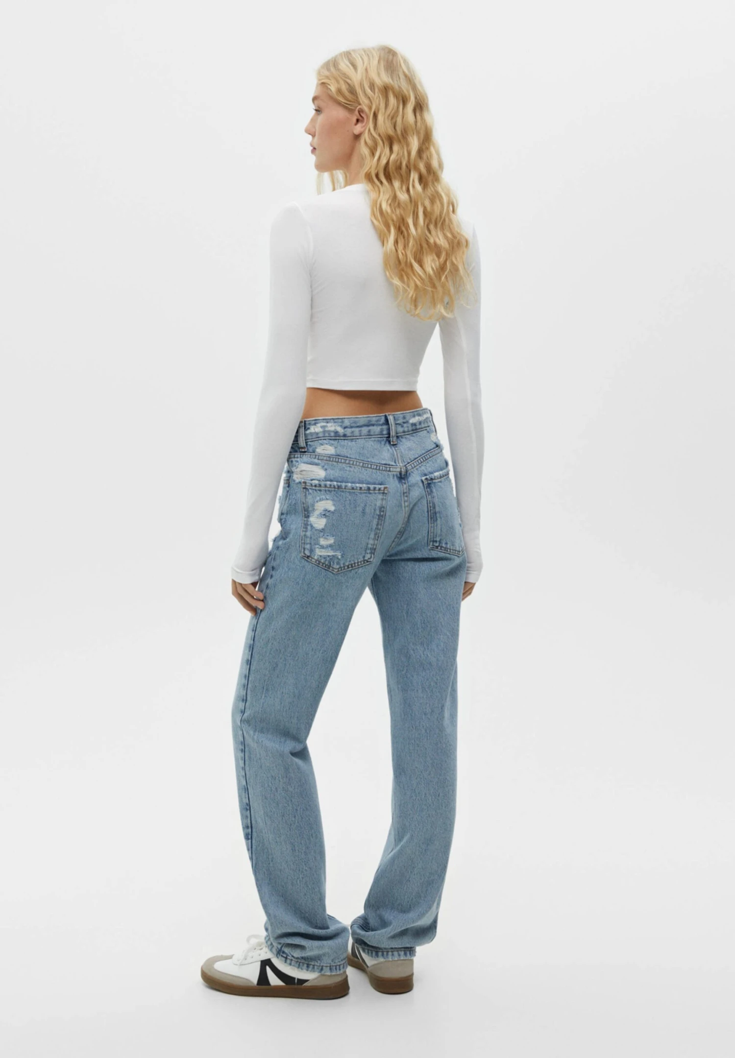 PULL & BEAR 2-Pack Of Basic- Longsleeve - Metallic Black - Afbeelding 3