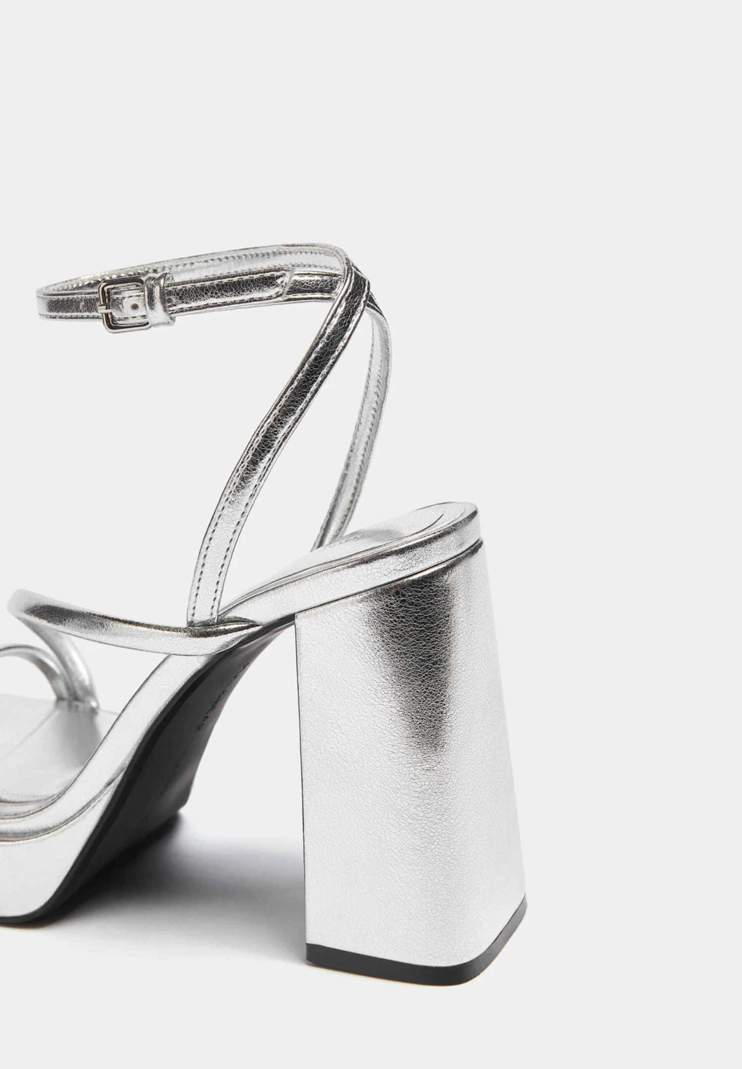 PULL & BEAR Sandalen Met Plateauzool - Silver Coloured - Afbeelding 5