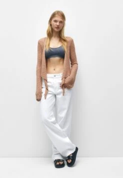 PULL & BEAR Vest - Light Brown