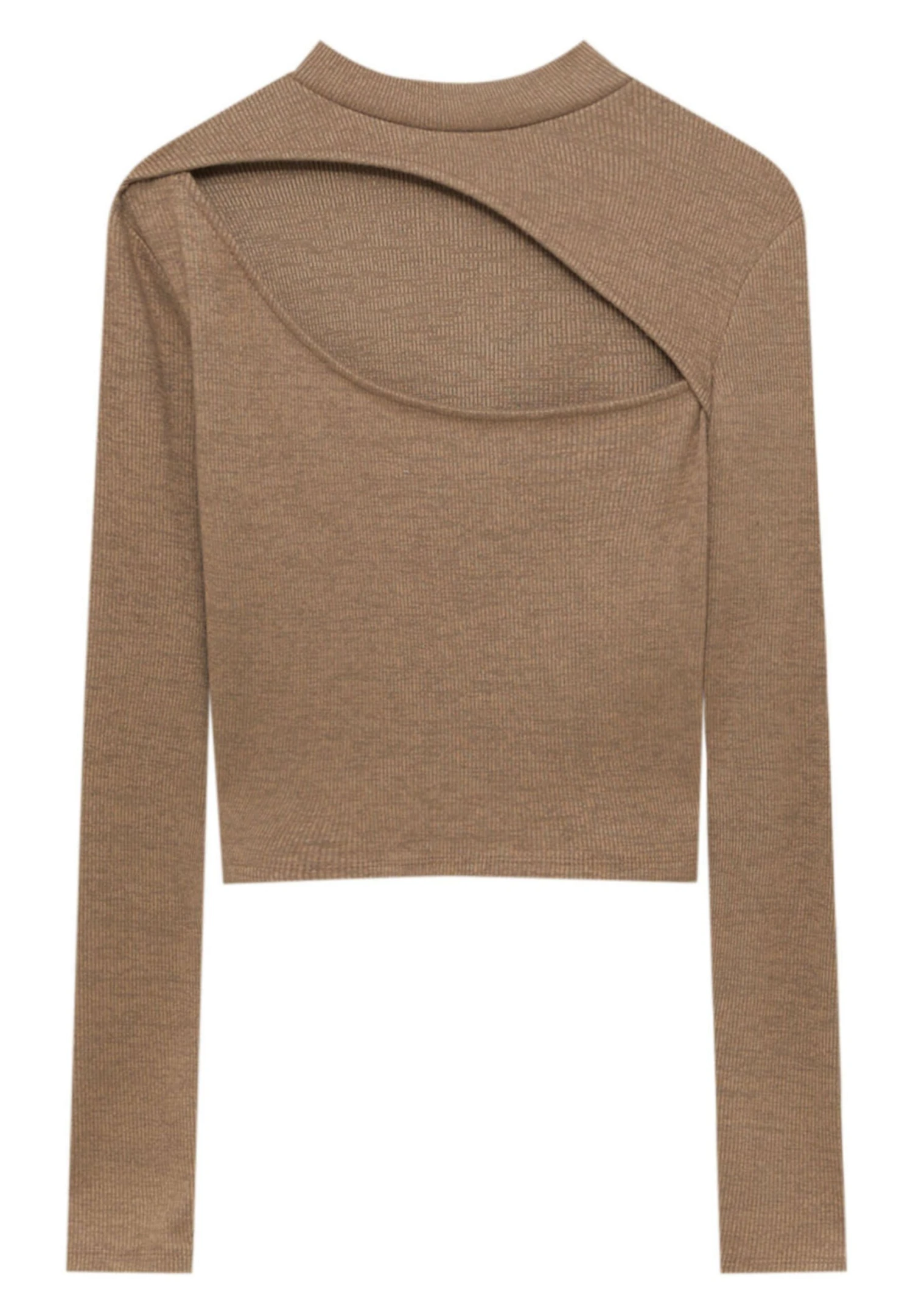 PULL & BEAR Soft- Longsleeve - Mottled Brown - Afbeelding 6