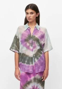 PULL & BEAR Short Sleeve- Overhemdblouse - Blue