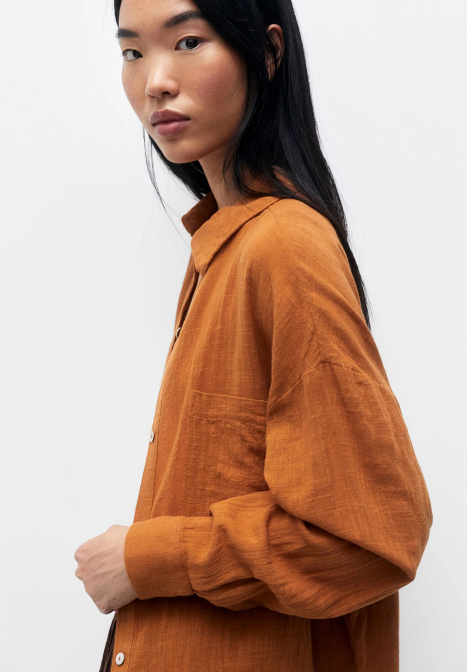 PULL & BEAR Rustic Oversized- Overhemdblouse - Brown - Afbeelding 4