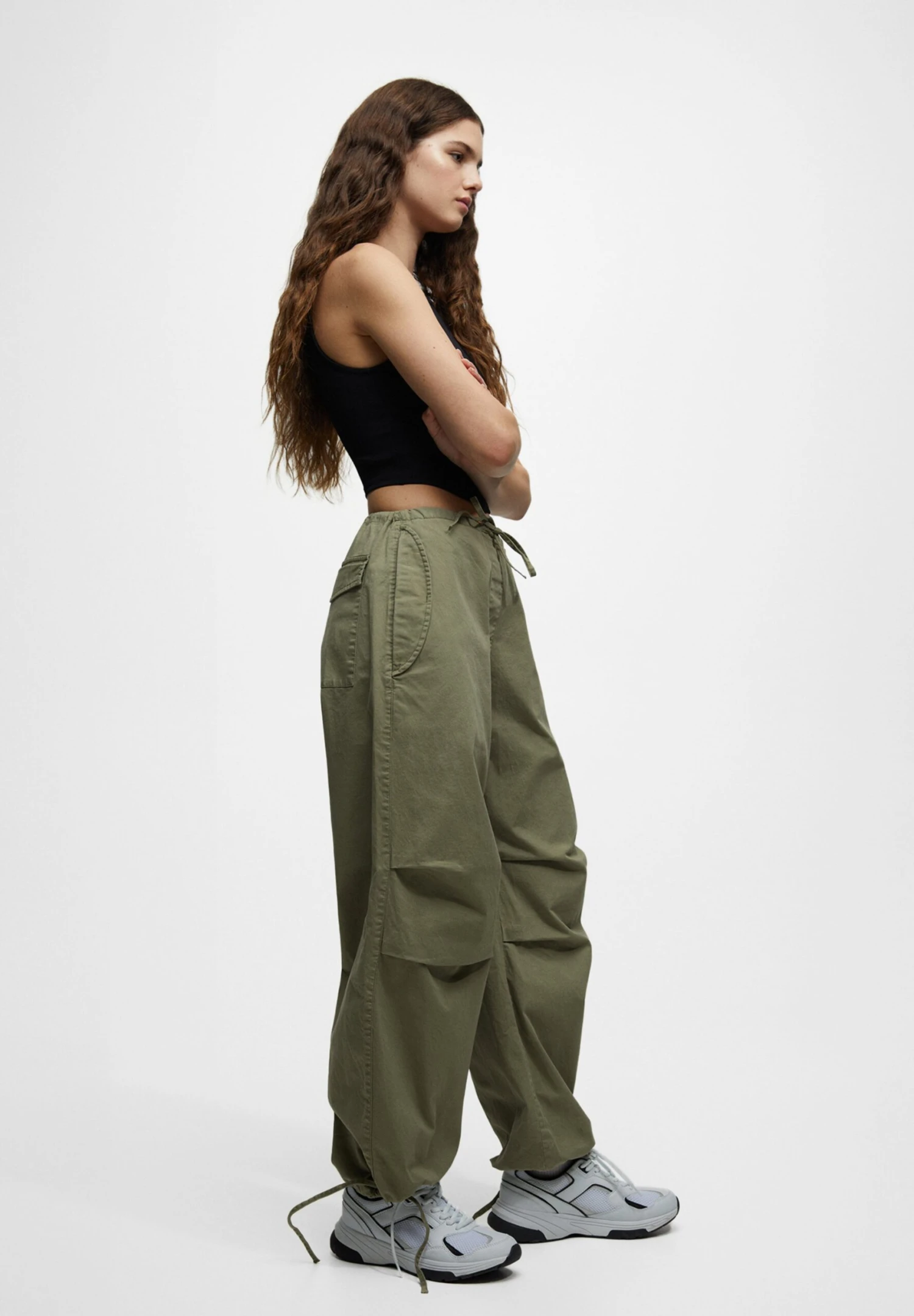 PULL & BEAR Parachute - Broek - Khaki - Afbeelding 5