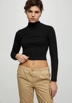 PULL & BEAR Colourful High - Trui - Mottled Black