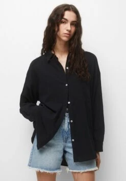 PULL & BEAR Rustic Oversized- Overhemdblouse - Black