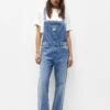 PULL & BEAR Basic- Tuinbroek - Blue Denim
