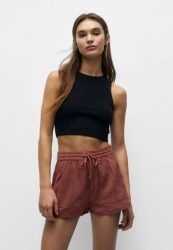 PULL & BEAR Flowing With Pockets - Shorts - Light Brown