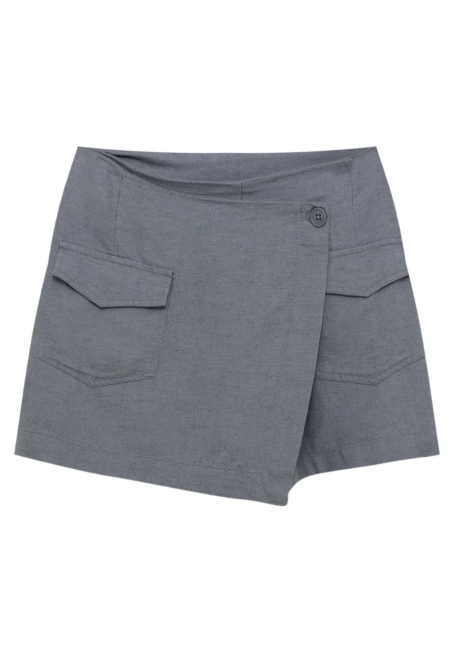 PULL & BEAR Crossover With Pockets - Wikkelrok - Grey - Afbeelding 5