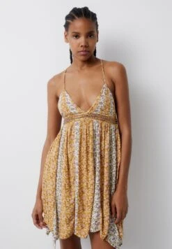 PULL & BEAR Short Strappy - Jurk - Ochre